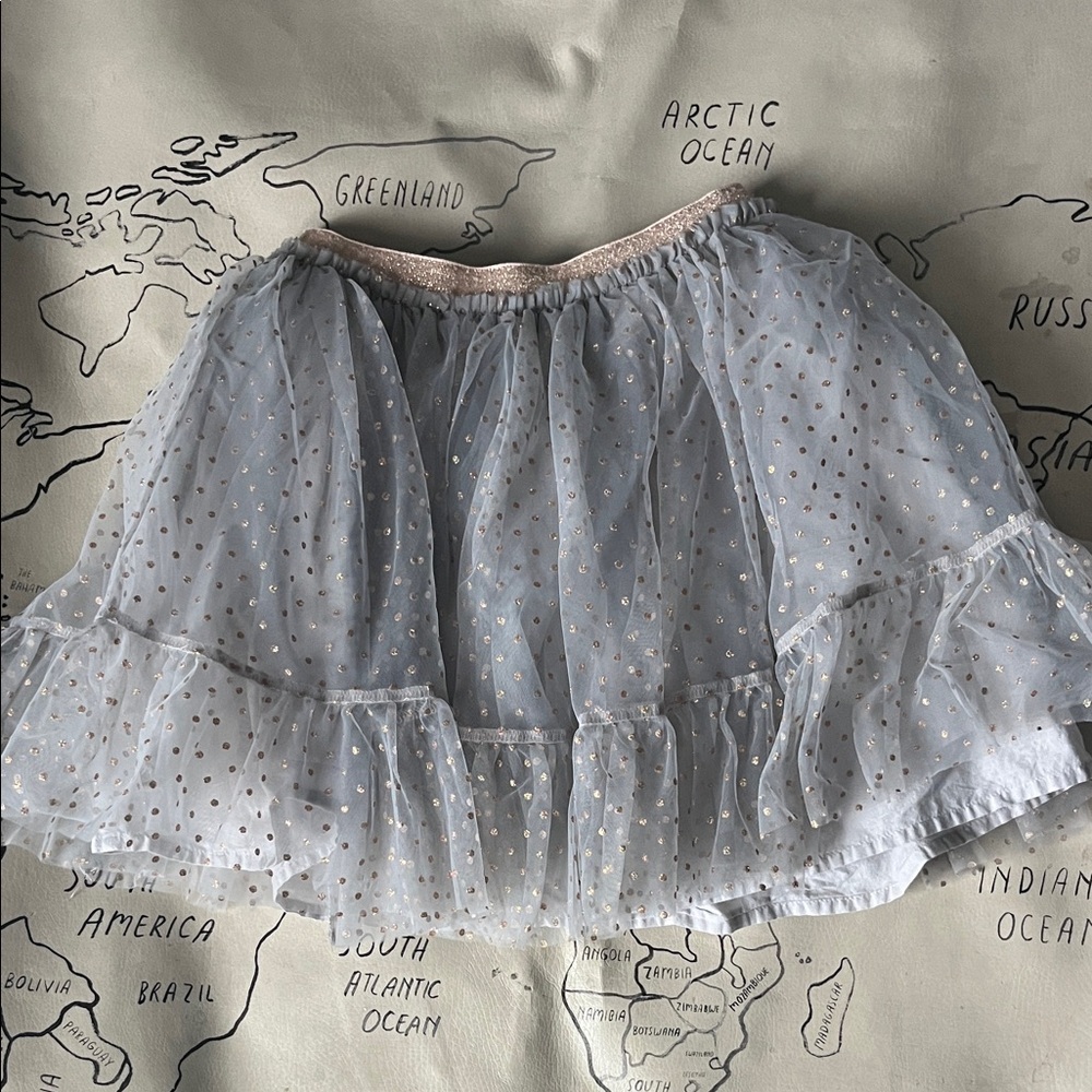 Next Sheer Gray Sparkling Polka Dot Tutu Skirt